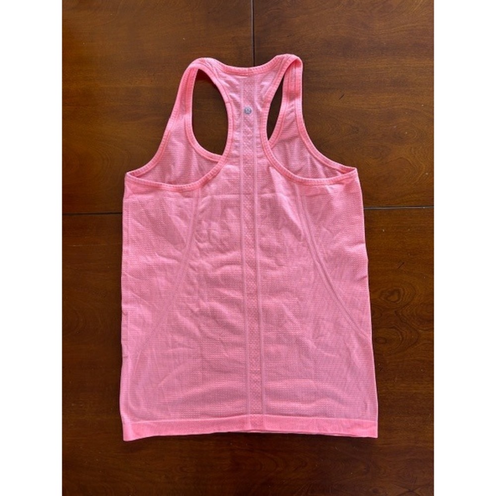 Lululemon Swiftly Tech Racerback Tank Top Neon Pink Coral Size 8 - Picture 5 of 15